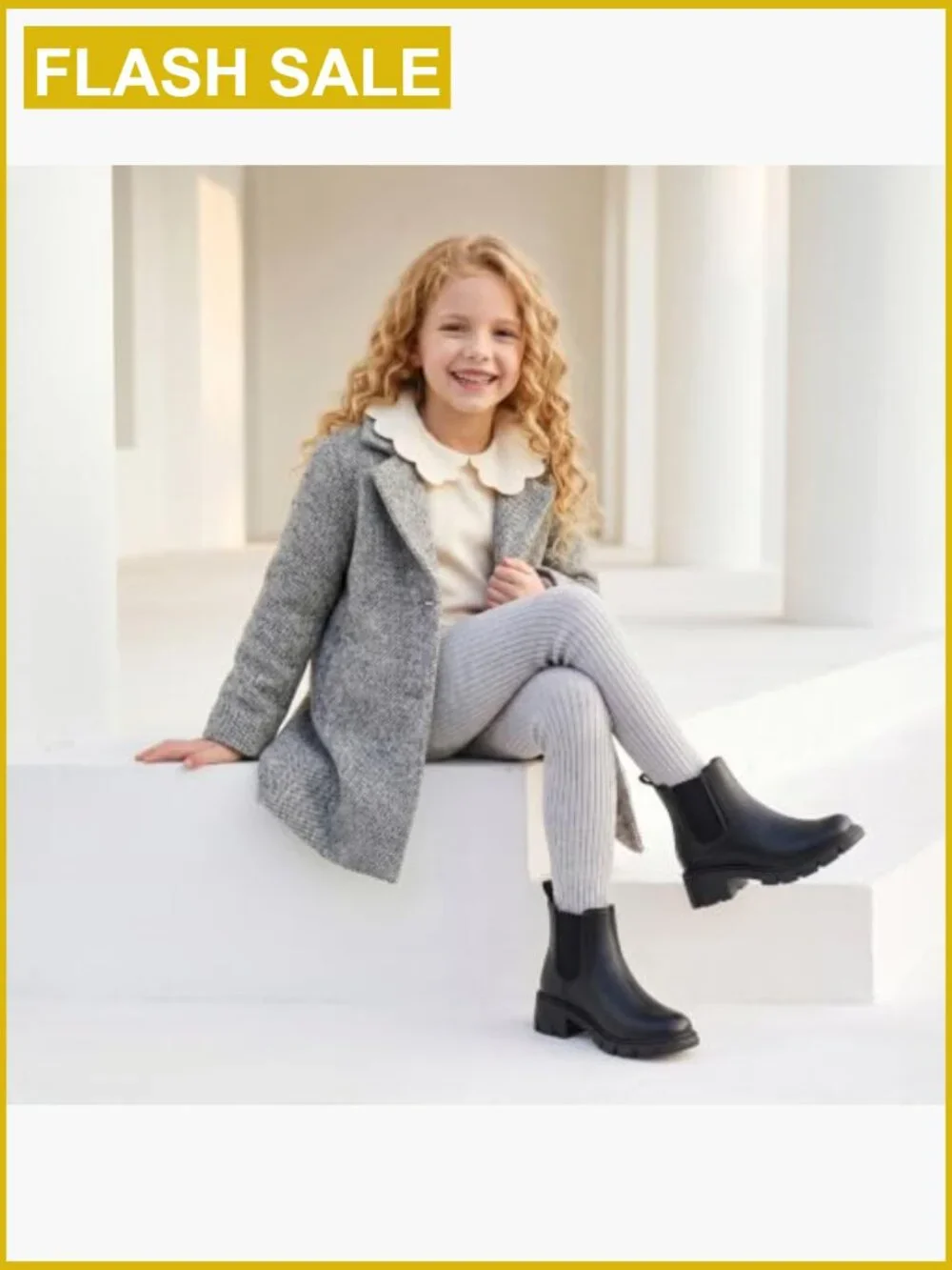 Girls Slip On Chelsea Boots Lug Sole Ankle Booties Toddler Kid
